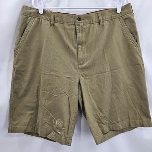 Nwt Perry Ellis Cottons Classic Walkshorts Flat Front Mens Size 40 British Khaki
